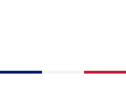 Le logo de l'entreprise Cout'Affût. Avec au dessus du logo une image avec un couteaux qui se fait aiguiser et en dessous une image du drapeau français